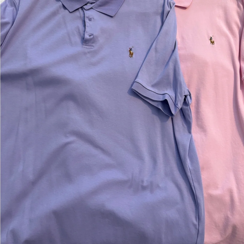 Ralph Lauren Men's Polo Shirts - Purple, Pink, Orange, Blue - Picture 2 of 4